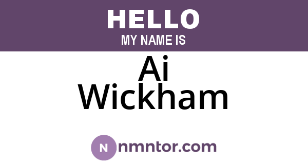 Ai Wickham