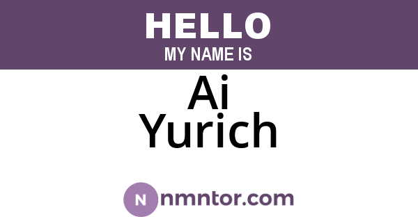 Ai Yurich
