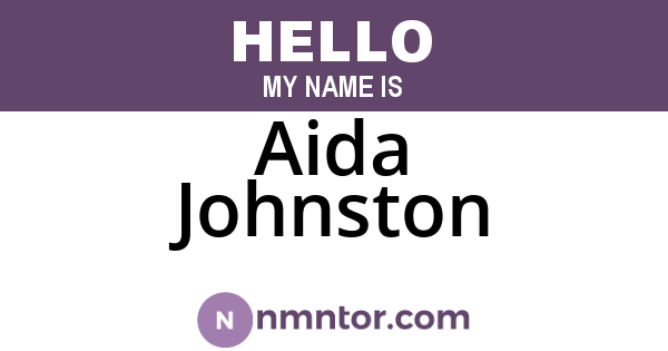 Aida Johnston