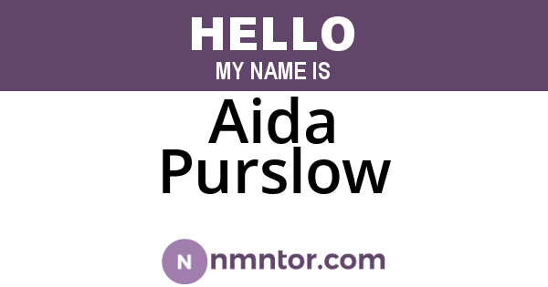 Aida Purslow