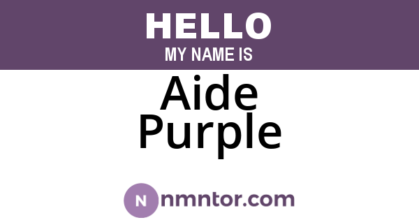 Aide Purple