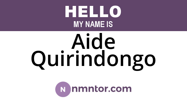 Aide Quirindongo