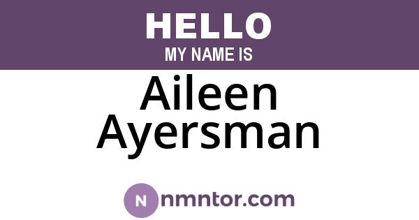 Aileen Ayersman
