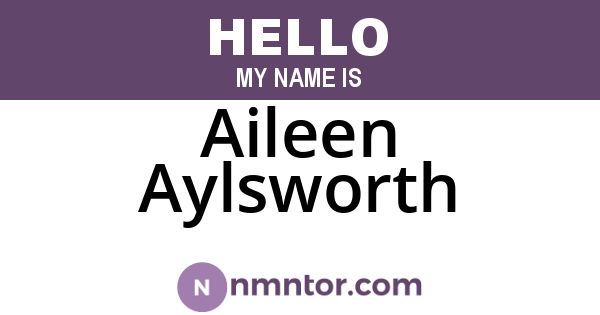Aileen Aylsworth