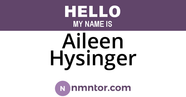 Aileen Hysinger