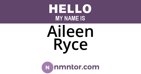 Aileen Ryce