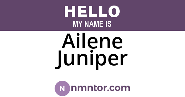 Ailene Juniper
