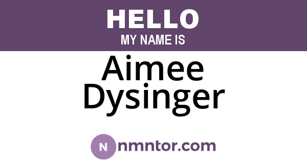 Aimee Dysinger