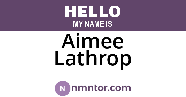 Aimee Lathrop