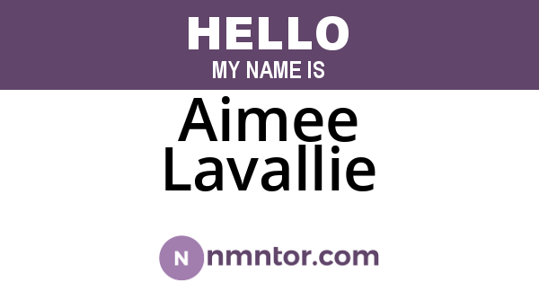 Aimee Lavallie