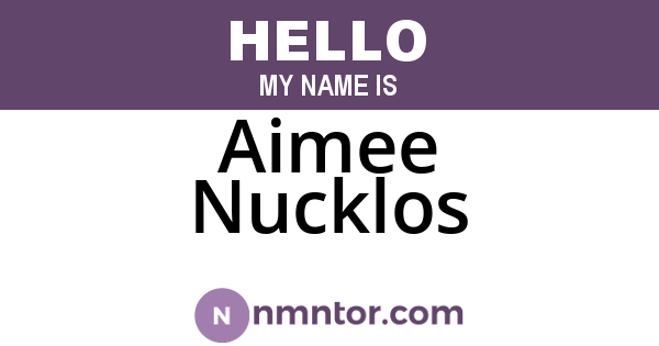 Aimee Nucklos