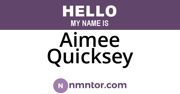 Aimee Quicksey
