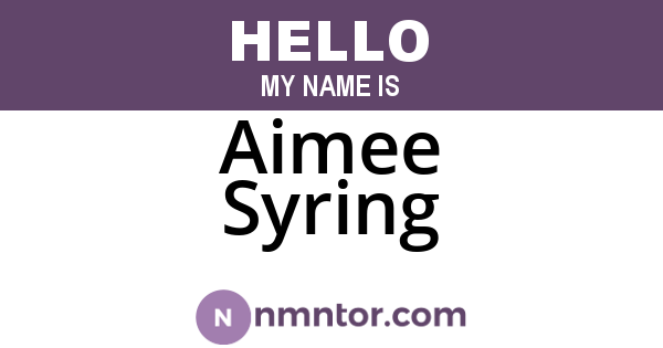 Aimee Syring
