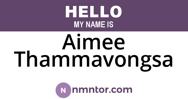 Aimee Thammavongsa