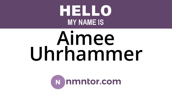 Aimee Uhrhammer