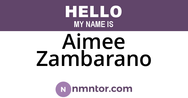 Aimee Zambarano