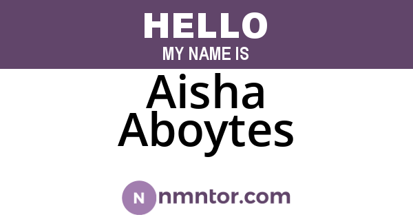 Aisha Aboytes