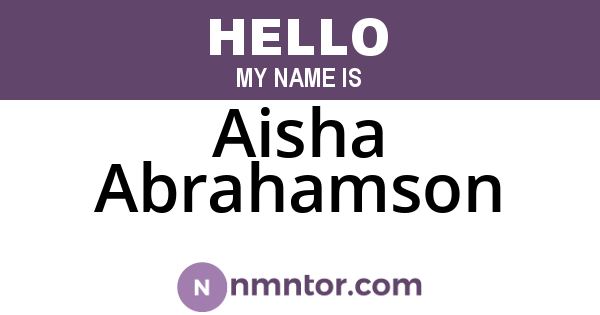 Aisha Abrahamson