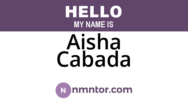 Aisha Cabada