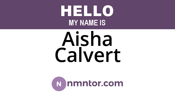 Aisha Calvert