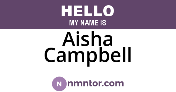 Aisha Campbell