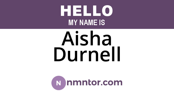Aisha Durnell