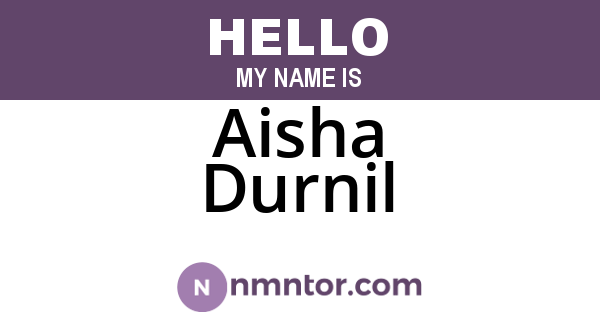 Aisha Durnil