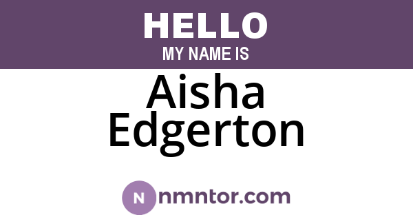 Aisha Edgerton
