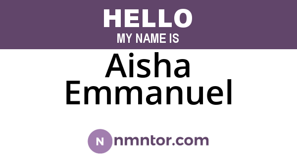 Aisha Emmanuel