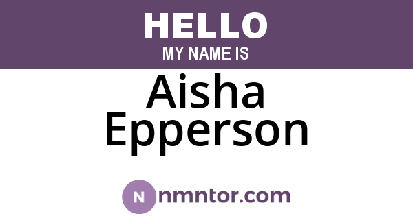 Aisha Epperson