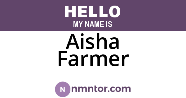 Aisha Farmer