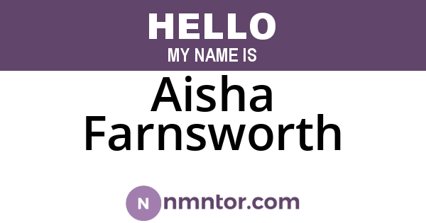 Aisha Farnsworth