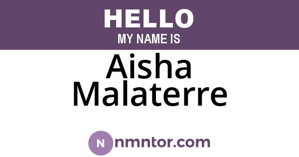 Aisha Malaterre