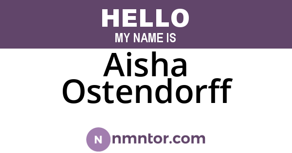 Aisha Ostendorff