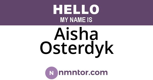 Aisha Osterdyk