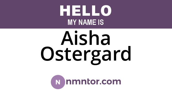 Aisha Ostergard