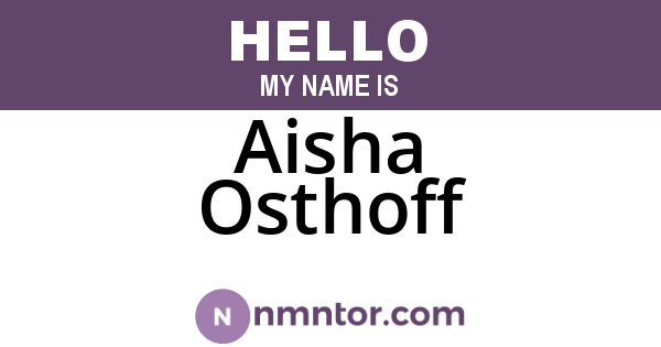 Aisha Osthoff