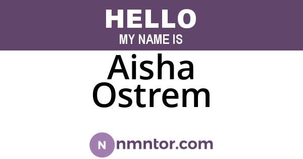 Aisha Ostrem