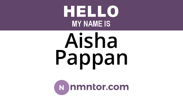 Aisha Pappan