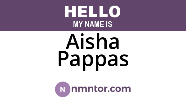 Aisha Pappas