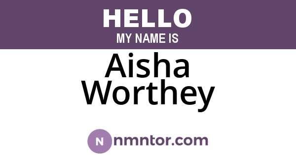 Aisha Worthey