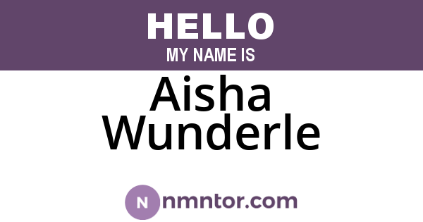 Aisha Wunderle