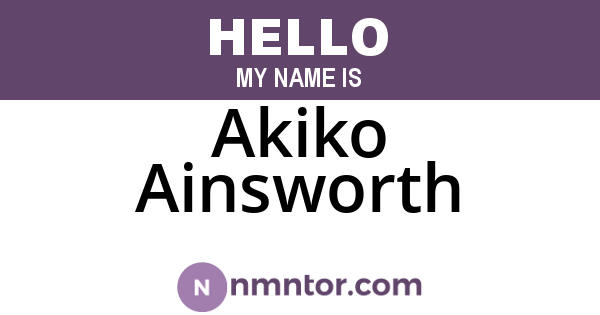 Akiko Ainsworth