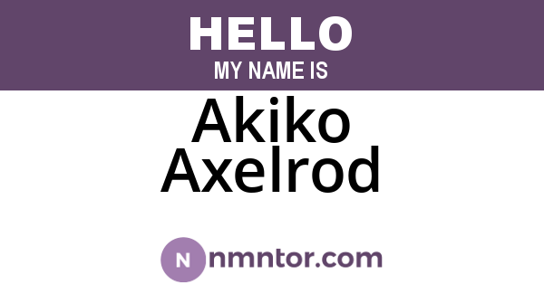 Akiko Axelrod
