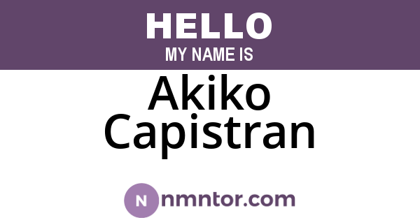 Akiko Capistran
