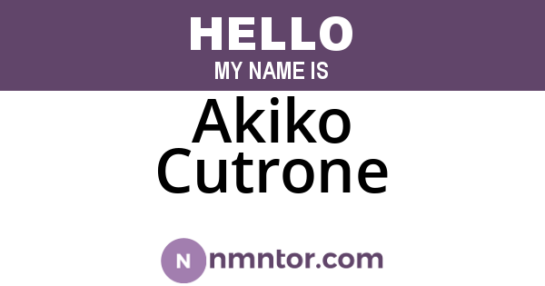 Akiko Cutrone