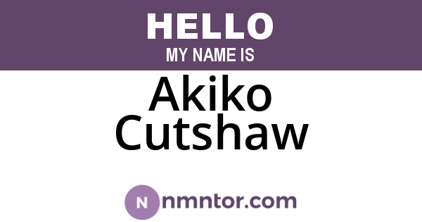 Akiko Cutshaw