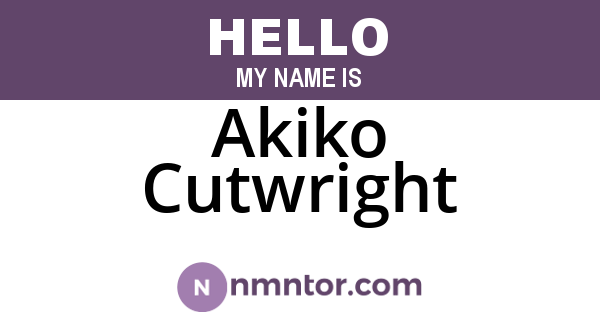 Akiko Cutwright