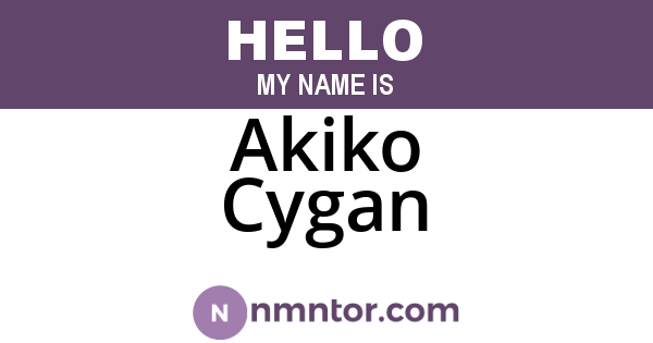 Akiko Cygan