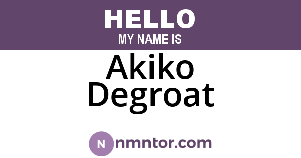 Akiko Degroat